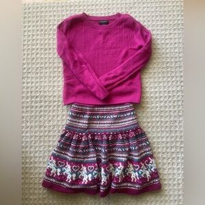 Cynthia Rowley Unicorn Sweater/Skirt Set, sz 5-6